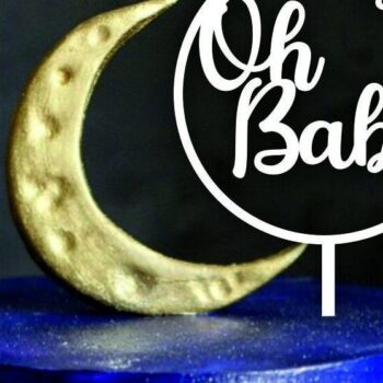 Intra απο ξύλο plywood 3mm-4mm πάχος – Oh Baby Cake Topper Baby Shower Δίασταση  20x20 cm INTRAFABR-32841865 - Image 4