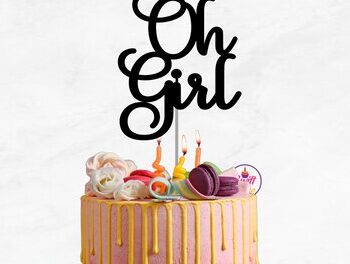 Intra απο ξύλο plywood 3mm-4mm πάχος – Oh Girl Cake Topper Δίασταση  20x20 cm INTRAFABR-75259673 - Image 1