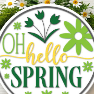 Intra απο ξύλο plywood 3mm-4mm πάχος – Oh Hello Spring Door Design Δίασταση 40x30 cm INTRAFABR-118340374