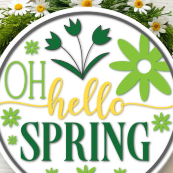 Intra απο ξύλο plywood 3mm-4mm πάχος – Oh Hello Spring Door Design Δίασταση 40x30 cm INTRAFABR-118340374 - Image 1