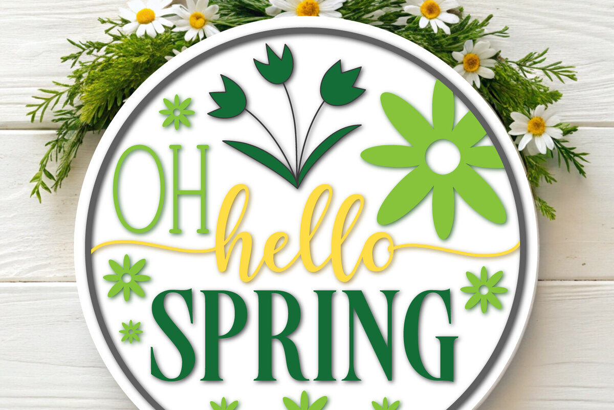 Intra απο ξύλο plywood 3mm-4mm πάχος – Oh Hello Spring Door Design Δίασταση  40x30 cm INTRAFABR-118340374