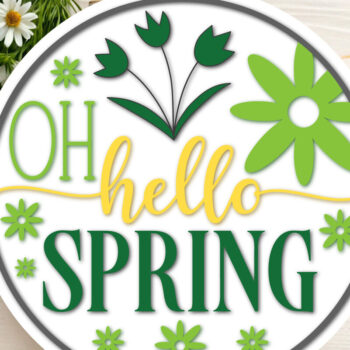 Intra απο ξύλο plywood 3mm-4mm πάχος – Oh Hello Spring Door Design Δίασταση 40x30 cm INTRAFABR-118340374 - Image 2