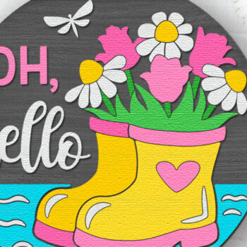 Intra απο ξύλο plywood 3mm-4mm πάχος – Γεια σας, Αρχείο κοπής πινακίδων άνοιξης πόρτας Δίασταση  20x20 cm INTRAFABR-117811643 - Image 1