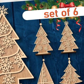 Intra απο ξύλο plywood 3mm-4mm πάχος – Oh Holy Night διακοσμητικό χριστουγεννιάτικο δέντρο Δίασταση  40x30 cm INTRAFABR-36518438 - Image 3