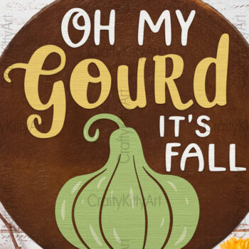 Intra απο ξύλο plywood 3mm-4mm πάχος – Oh My Gourd It's Fall 3D Door Δίασταση 20x20 cm INTRAFABR-104053998 - Image 1