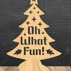 Intra απο ξύλο plywood 3mm-4mm πάχος – Ω τι διασκεδαστικό χριστουγεννιάτικο δέντρο κόψιμο με λέιζερ Δίασταση 20x20 cm INTRAFABR-112342727