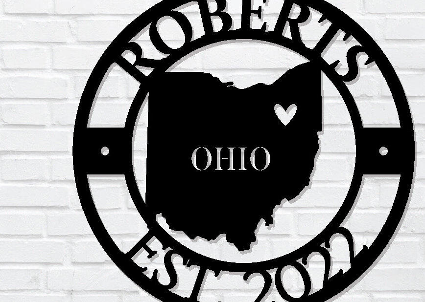 Intra απο ξύλο plywood 3mm-4mm πάχος – Προσαρμοσμένη  πινακίδα Οχάιο, Αμερικανική Πολιτεία Δίασταση  20x20 cm INTRAFABR-99433102