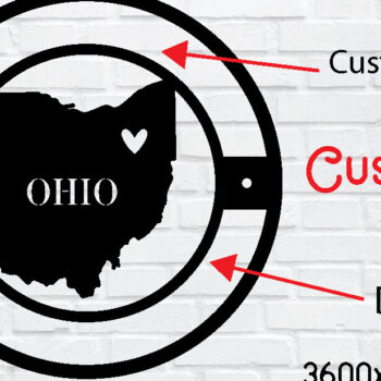 Intra απο ξύλο plywood 3mm-4mm πάχος – Προσαρμοσμένη  πινακίδα Οχάιο, Αμερικανική Πολιτεία Δίασταση  20x20 cm INTRAFABR-99433102 - Image 3