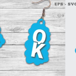 Intra απο ξύλο plywood 3mm-4mm πάχος – OK Σκουλαρίκια κοπής με λέιζερ Δίασταση 5x5 cm INTRAFABR-112013771