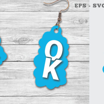 Intra απο ξύλο plywood 3mm-4mm πάχος – OK Σκουλαρίκια κοπής με λέιζερ Δίασταση 5x5 cm INTRAFABR-112013771 - Image 1