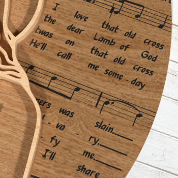 Intra απο ξύλο plywood 3mm-4mm πάχος – Παλιός τραχύς σταυρός, Προσεύχεται το Ξύλο του Ιησού Δίασταση  20x20 cm INTRAFABR-116738928 - Image 3