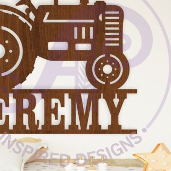 Intra απο ξύλο plywood 3mm-4mm πάχος – Παλιό αρχείο κοπής με λέιζερ Sin Name Tractor Δίασταση  20x20 cm INTRAFABR-105899877 - Image 1