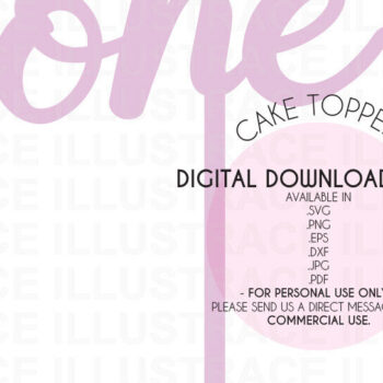 Intra απο ξύλο plywood 3mm-4mm πάχος – One Cake Topper 1st Birthday Δίασταση  20x20 cm INTRAFABR-84710357 - Image 2