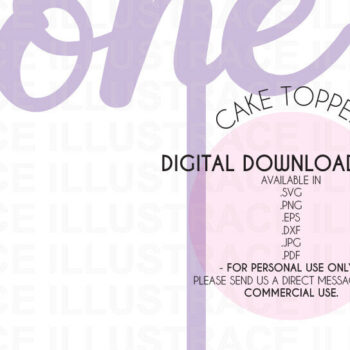 Intra απο ξύλο plywood 3mm-4mm πάχος – One Cake Topper 1st Birthday Δίασταση  20x20 cm INTRAFABR-84710357 - Image 3