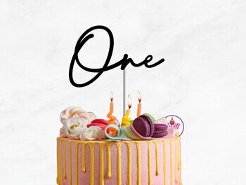 Intra απο ξύλο plywood 3mm-4mm πάχος – One Cake Topper Δίασταση  20x20 cm INTRAFABR-75259155 - Image 1