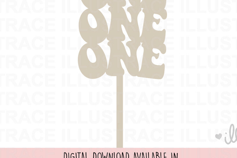 Intra απο ξύλο plywood 3mm-4mm πάχος – One Cake Topper - First Birthday Δίασταση  20x20 cm INTRAFABR-85872355