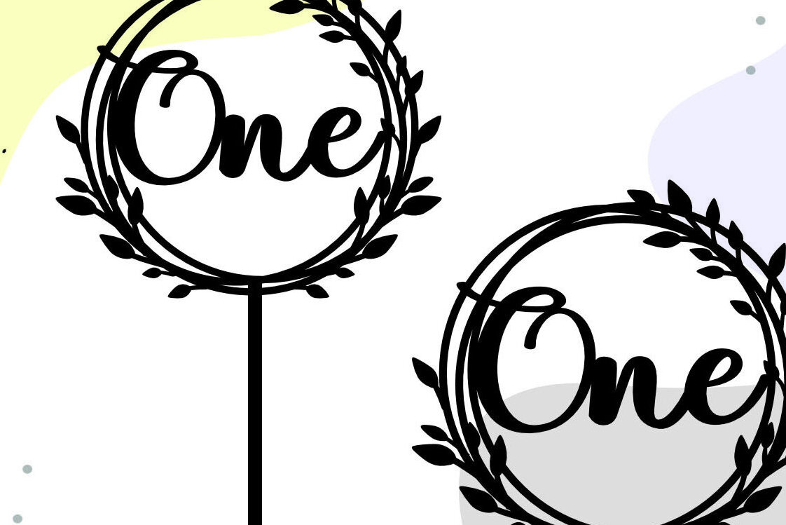 Intra απο ξύλο plywood 3mm-4mm πάχος – One Cake Topper Δίασταση  20x20 cm INTRAFABR-58522411