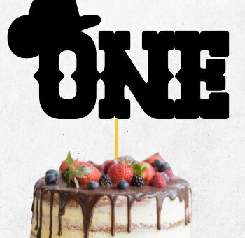 Intra απο ξύλο plywood 3mm-4mm πάχος – One Cake Topper με Καουμπόικο Καπέλο Δίασταση  20x20 cm INTRAFABR-116373074 - Image 1