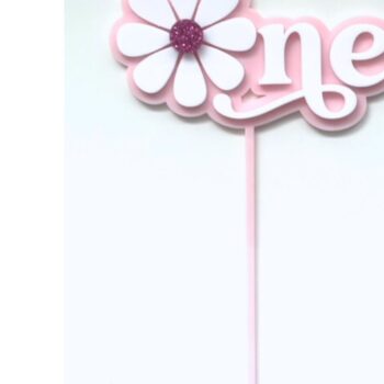 Intra απο ξύλο plywood 3mm-4mm πάχος – One Daisy First Birthday Topper Layered Δίασταση  20x20 cm INTRAFABR-94325629 - Image 1