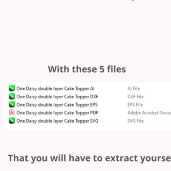 Intra απο ξύλο plywood 3mm-4mm πάχος – One Daisy First Birthday Topper Layered Δίασταση  20x20 cm INTRAFABR-94325629 - Image 3