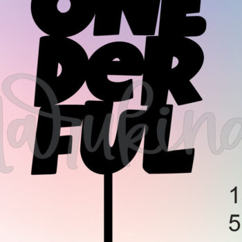 Intra απο ξύλο plywood 3mm-4mm πάχος – ONE DER FUL TOPER CAKE Δίασταση  20x20 cm INTRAFABR-56130561 - Image 3