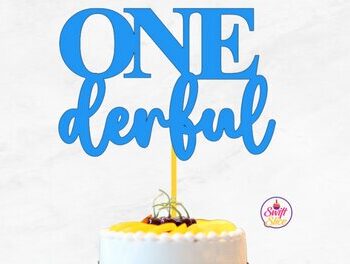 Intra απο ξύλο plywood 3mm-4mm πάχος – One Derful Cake Topper Δίασταση  20x20 cm INTRAFABR-63101816 - Image 4