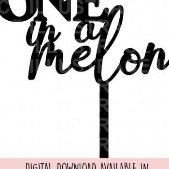 Intra απο ξύλο plywood 3mm-4mm πάχος – One in a Melon Cake Topper Δίασταση 20x20 cm INTRAFABR-100034683 - Image 1