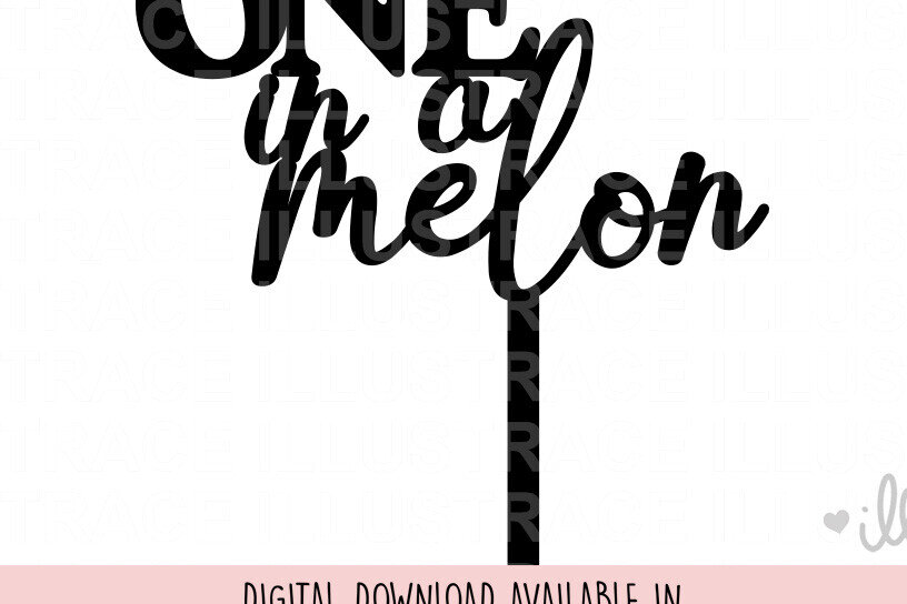 Intra απο ξύλο plywood 3mm-4mm πάχος – One in a Melon Cake Topper Δίασταση  20x20 cm INTRAFABR-100034683