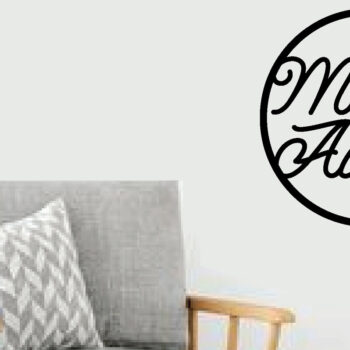 Intra απο ξύλο plywood 3mm-4mm πάχος – ONE MERRY AUNTIE Στολίδι  Τέχνη τοίχου Δίασταση  40x30 cm INTRAFABR-86052719 - Image 2