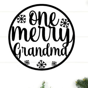 Intra απο ξύλο plywood 3mm-4mm πάχος – ONE MERRY GRANDMA METAL WALL ART LASER Δίασταση 40x30 cm INTRAFABR-83475625