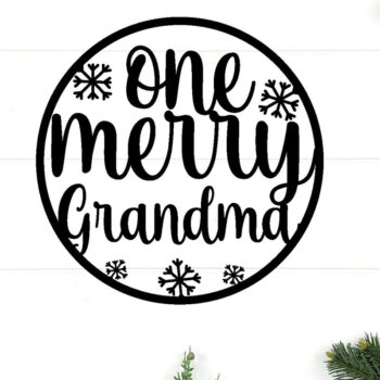 Intra απο ξύλο plywood 3mm-4mm πάχος – ONE MERRY GRANDMA METAL WALL ART LASER Δίασταση 40x30 cm INTRAFABR-83475625 - Image 1