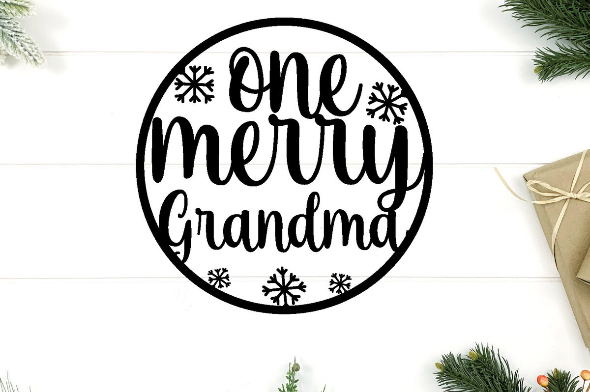 Intra απο ξύλο plywood 3mm-4mm πάχος – ONE MERRY GRANDMA METAL WALL ART LASER Δίασταση  40x30 cm INTRAFABR-83475625