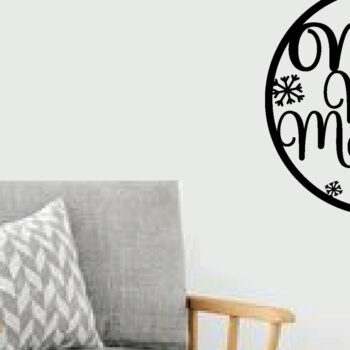 Intra απο ξύλο plywood 3mm-4mm πάχος – ONE MERRY MOMMY METAL WALL ART LASER Δίασταση 40x30 cm INTRAFABR-83474821 - Image 1