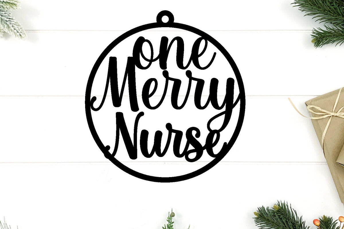 Intra απο ξύλο plywood 3mm-4mm πάχος – Στολίδι ONE MERRY NURSE  Τέχνη τοίχου Δίασταση  40x30 cm INTRAFABR-86052658