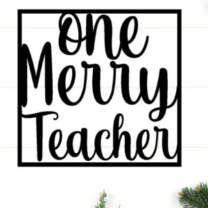 Intra απο ξύλο plywood 3mm-4mm πάχος – ONE MERRY TEACHER LASER ΜΕΤΑΛΛΙΚΗΣ ΤΕΧΝΗΣ ΤΟΙΧΟΥ Δίασταση 20x20 cm INTRAFABR-83475219