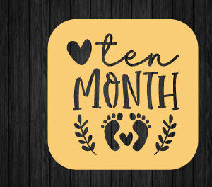 Intra απο ξύλο plywood 3mm-4mm πάχος – One Month Baby Milestone Metal,Laser Δίασταση 20x20 cm INTRAFABR-92899803