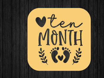 Intra απο ξύλο plywood 3mm-4mm πάχος – One Month Baby Milestone Metal,Laser Δίασταση 20x20 cm INTRAFABR-92899803 - Image 1