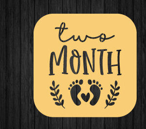 Intra απο ξύλο plywood 3mm-4mm πάχος – One Month Baby Milestone Metal,Laser Δίασταση 20x20 cm INTRAFABR-92899326