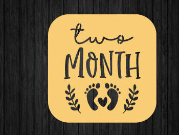 Intra απο ξύλο plywood 3mm-4mm πάχος – One Month Baby Milestone Metal,Laser Δίασταση 20x20 cm INTRAFABR-92899326 - Image 1