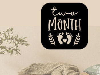 Intra απο ξύλο plywood 3mm-4mm πάχος – One Month Baby Milestone Metal,Laser Δίασταση 20x20 cm INTRAFABR-92899326 - Image 2