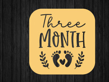 Intra απο ξύλο plywood 3mm-4mm πάχος – One Month Baby Milestone Metal,Laser Δίασταση 20x20 cm INTRAFABR-92899367 - Image 1