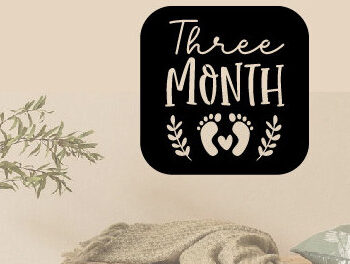 Intra απο ξύλο plywood 3mm-4mm πάχος – One Month Baby Milestone Metal,Laser Δίασταση 20x20 cm INTRAFABR-92899367 - Image 2