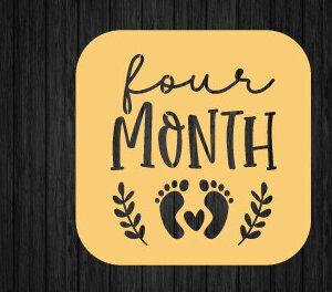 Intra απο ξύλο plywood 3mm-4mm πάχος – One Month Baby Milestone Metal,Laser Δίασταση 20x20 cm INTRAFABR-92899480