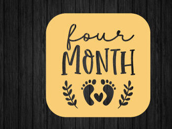 Intra απο ξύλο plywood 3mm-4mm πάχος – One Month Baby Milestone Metal,Laser Δίασταση 20x20 cm INTRAFABR-92899480 - Image 1