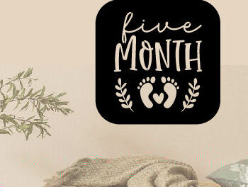 Intra απο ξύλο plywood 3mm-4mm πάχος – One Month Baby Milestone Metal,Laser Δίασταση 20x20 cm INTRAFABR-92899541 - Image 2