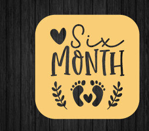 Intra απο ξύλο plywood 3mm-4mm πάχος – One Month Baby Milestone Metal,Laser Δίασταση 20x20 cm INTRAFABR-92899584