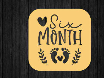 Intra απο ξύλο plywood 3mm-4mm πάχος – One Month Baby Milestone Metal,Laser Δίασταση 20x20 cm INTRAFABR-92899584 - Image 1