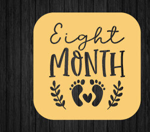 Intra απο ξύλο plywood 3mm-4mm πάχος – One Month Baby Milestone Metal,Laser Δίασταση 20x20 cm INTRAFABR-92899693