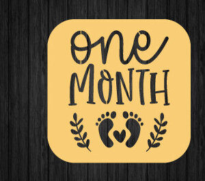 Intra απο ξύλο plywood 3mm-4mm πάχος – One Month Baby Milestone Metal,Laser Δίασταση 20x20 cm INTRAFABR-92898455