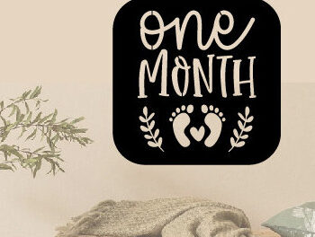 Intra απο ξύλο plywood 3mm-4mm πάχος – One Month Baby Milestone Metal,Laser Δίασταση  20x20 cm INTRAFABR-92898455 - Image 2